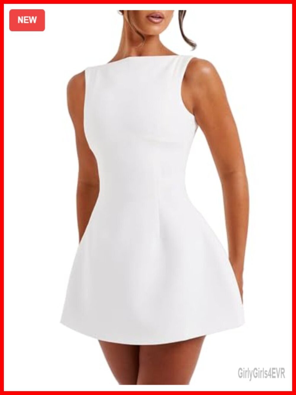 Sleeveless Zipper Mock Neck Slim Fit A-line Mini Dress Bodycon Party Club